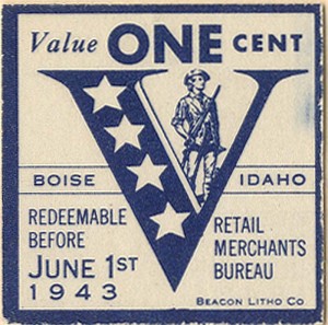 One Cent Victory Stamp